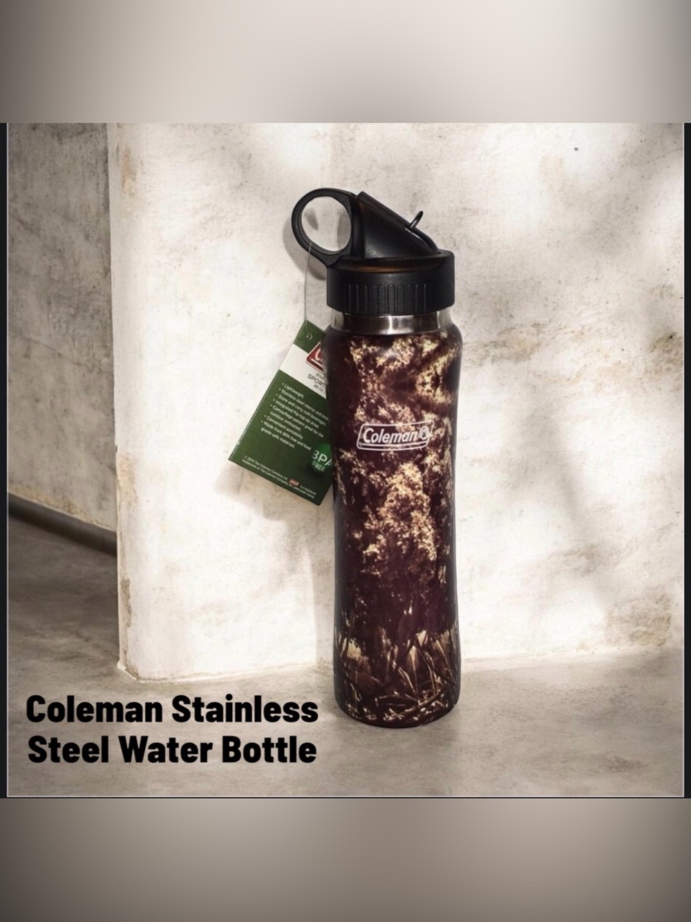 Coleman 26oz Stainless Steel Sports Bottle NWT